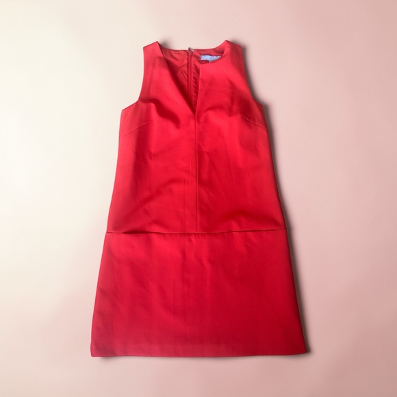 ANTONIO MELANI Dresses & Skirts - Antonio Melani Red Sleeveless Shift Dress Size 2 | Classic Tailored Mini